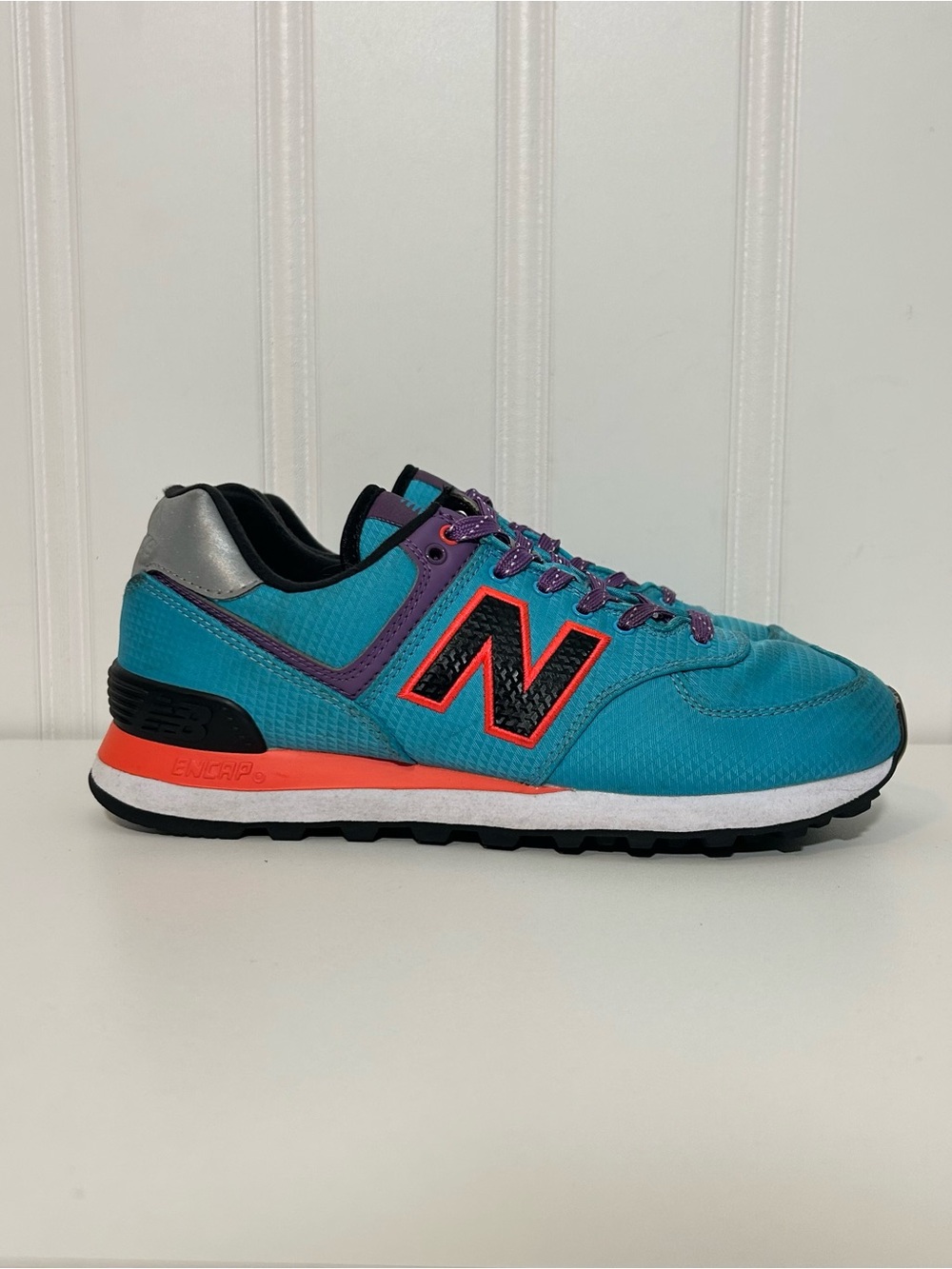New balance 574 blue coral black
